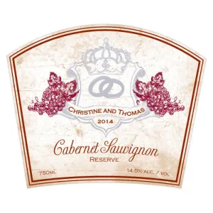 Personalized Aged Vineyard Bottle Label Sticker (Pack of 20)