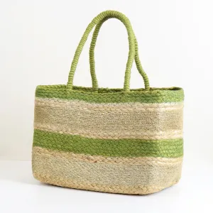 POM Green Natural Jute Bag