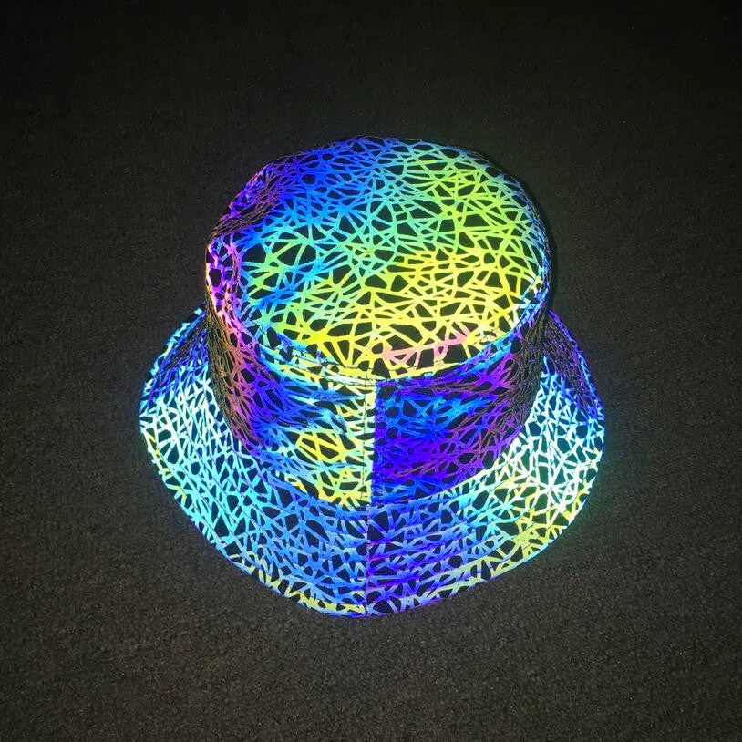 Printing Colorful Reflective Bucket Hat Sunshade
