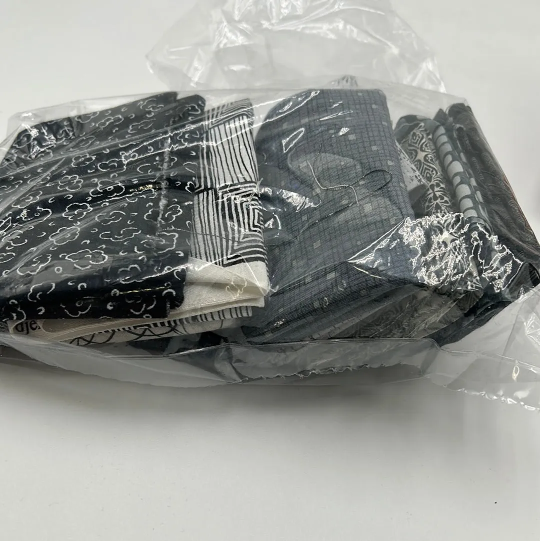 Quilting Scrap Bags, Browns & Blacks (WQC1753:1757, WQC1821:1826)