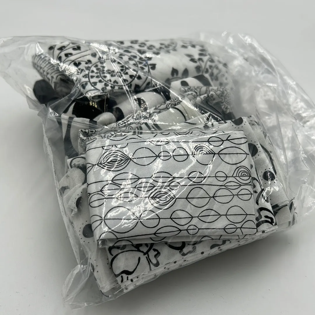 Quilting Scrap Bags, Browns & Blacks (WQC1753:1757, WQC1821:1826)