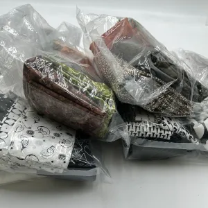 Quilting Scrap Bags, Browns & Blacks (WQC1753:1757, WQC1821:1826)