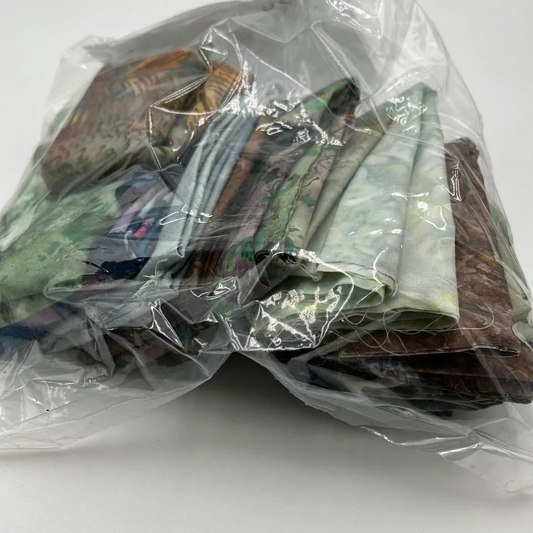 Quilting Scrap Bags, Browns & Blacks (WQC1753:1757, WQC1821:1826)