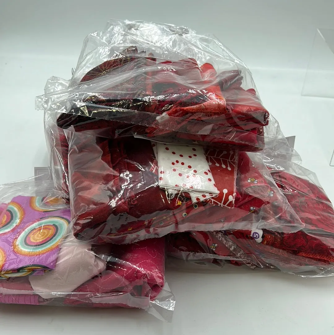 Quilting Scrap Bags, Shades of Red (WQC1742:1747)