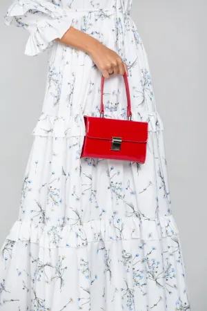 Red Patent Mini Flap Bag