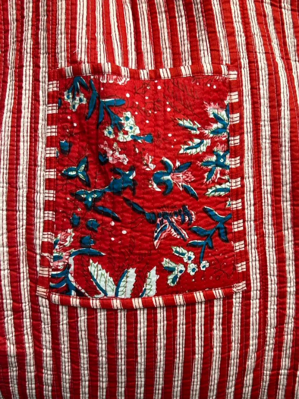 Reversible Cotton Quilted Tote - Bouquet of Roses