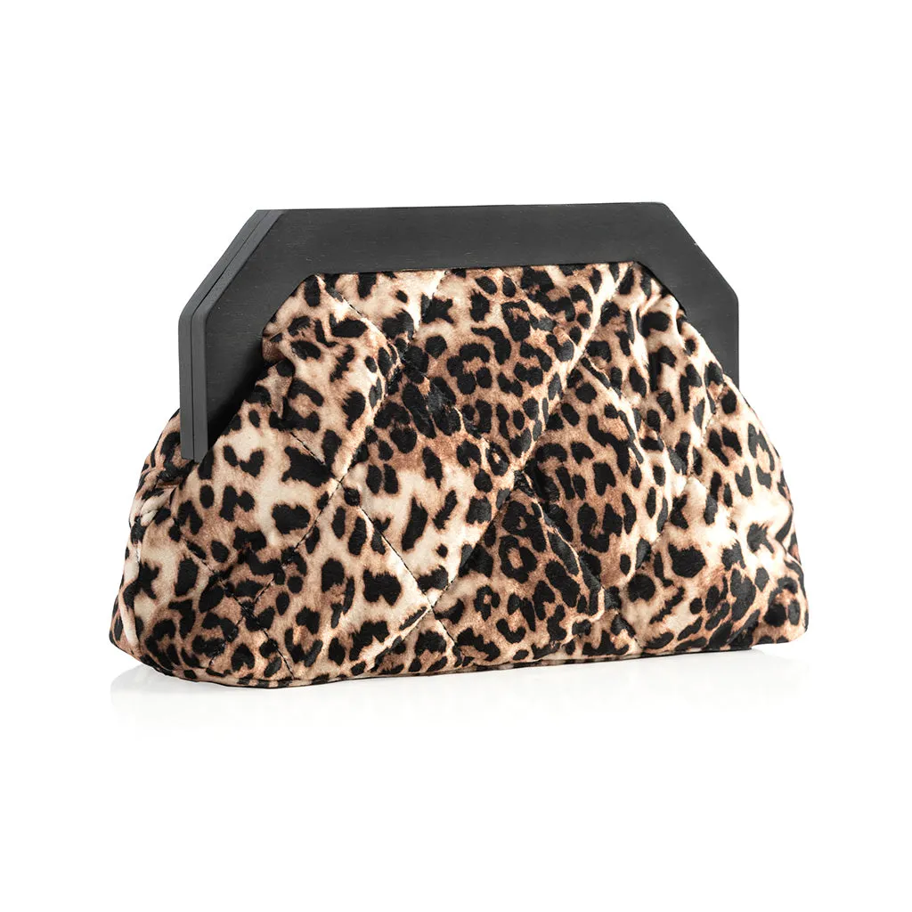 Shiraleah Bailey Quilted Leopard Clutch, Multi - FINAL SALE ONLY