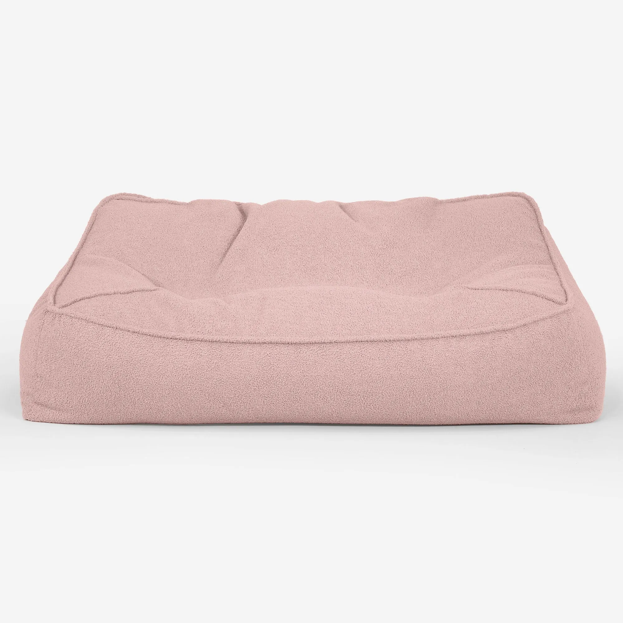 Sloucher Bean Bag Sofa - Boucle Pink