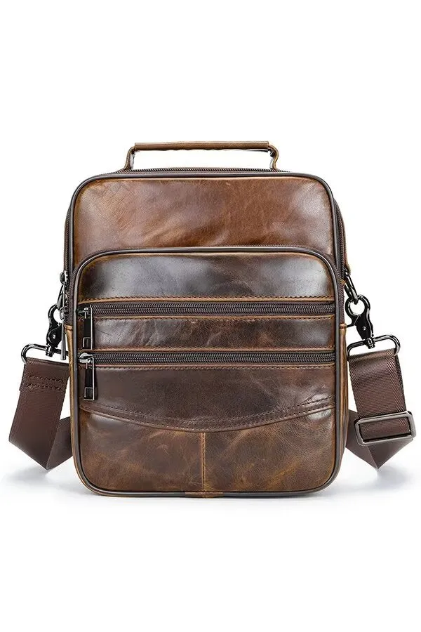 Sophisticated Sojourn Men's Leather Bag