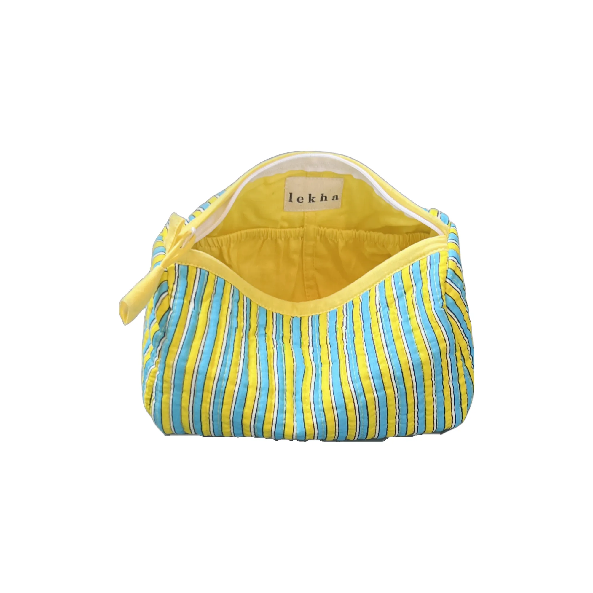 Striped Cosmetic Pouch