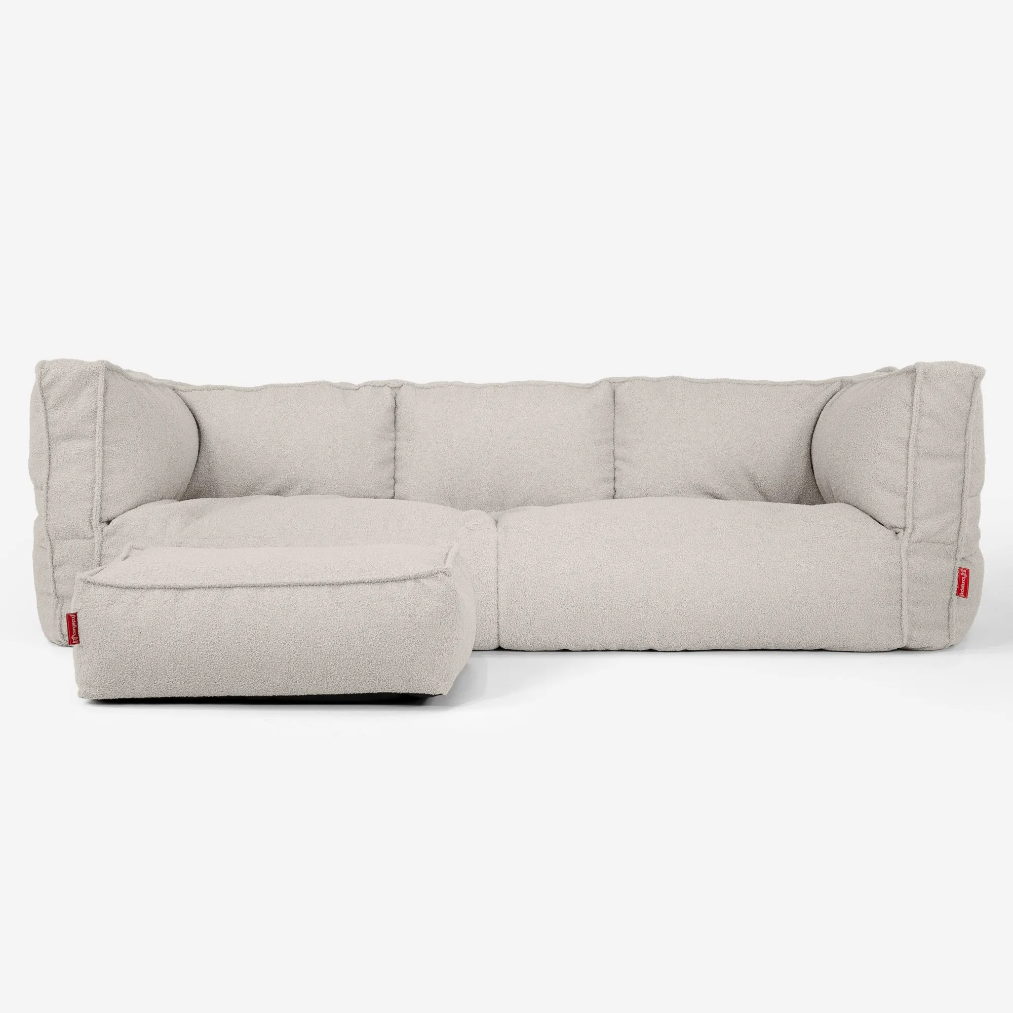 The 3 Seater Albert Sofa Bean Bag - Boucle Ivory