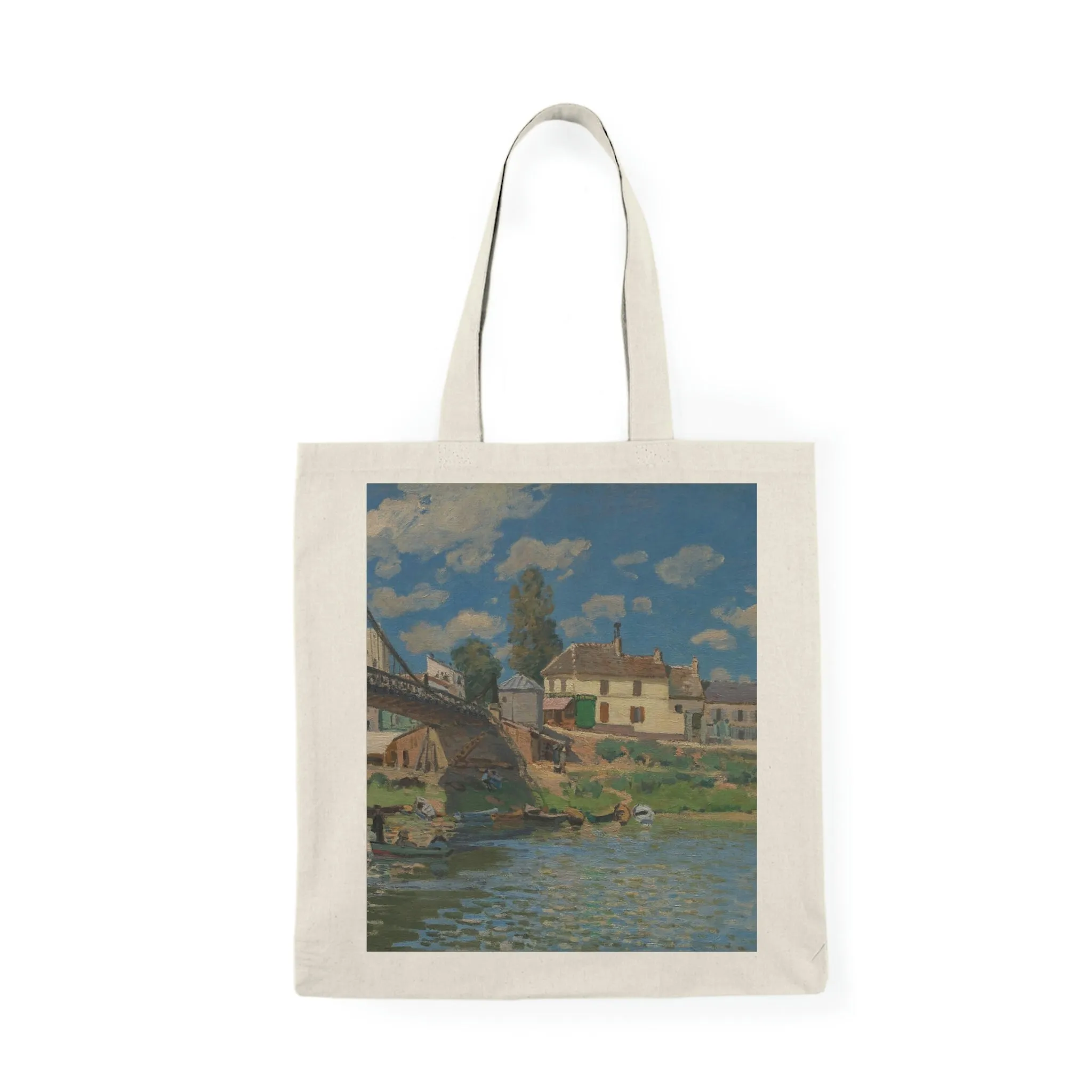 The Bridge at Villeneuve-la-Garenne - Alfred Sisley - 1872 - Natural Tote Bag