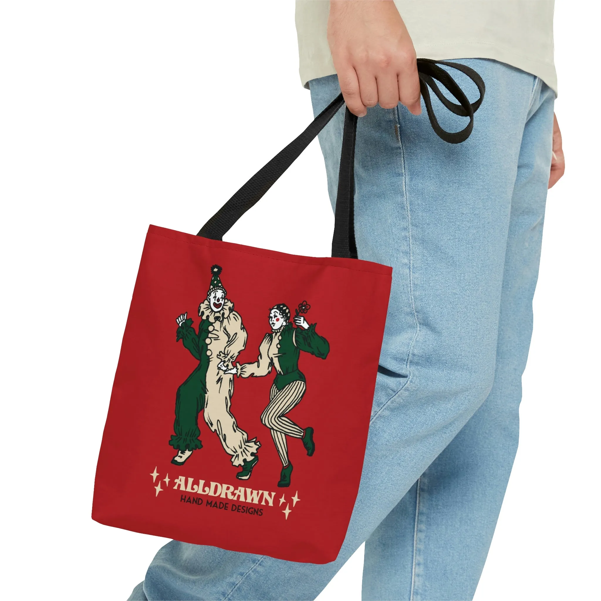 They're Dating Red Tote Bag