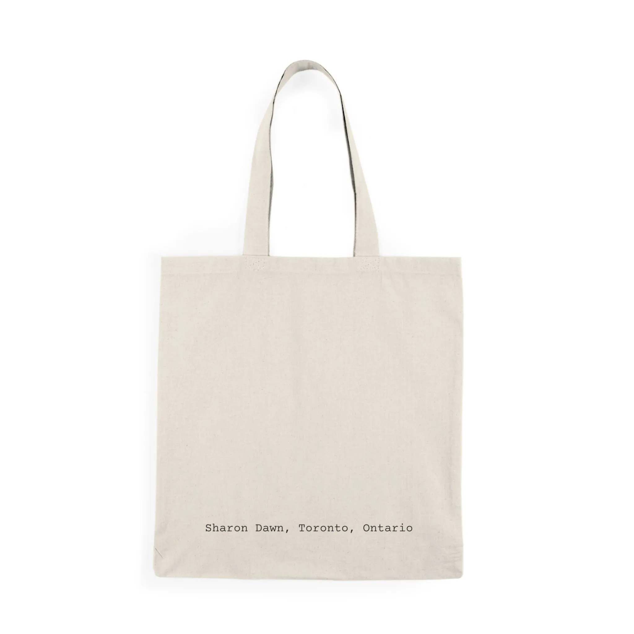 Turquoise Typewriter - Natural Tote Bag ~ Sharon Dawn Collection