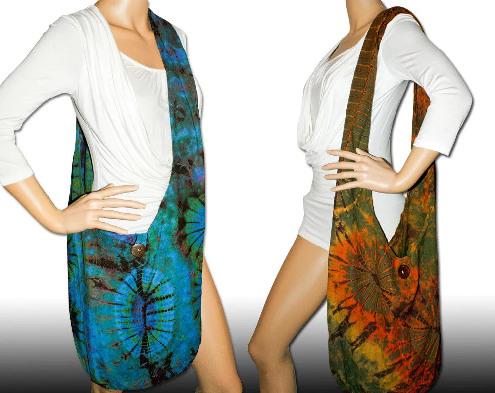 Unique Tie Dye Sling Messenger Bag