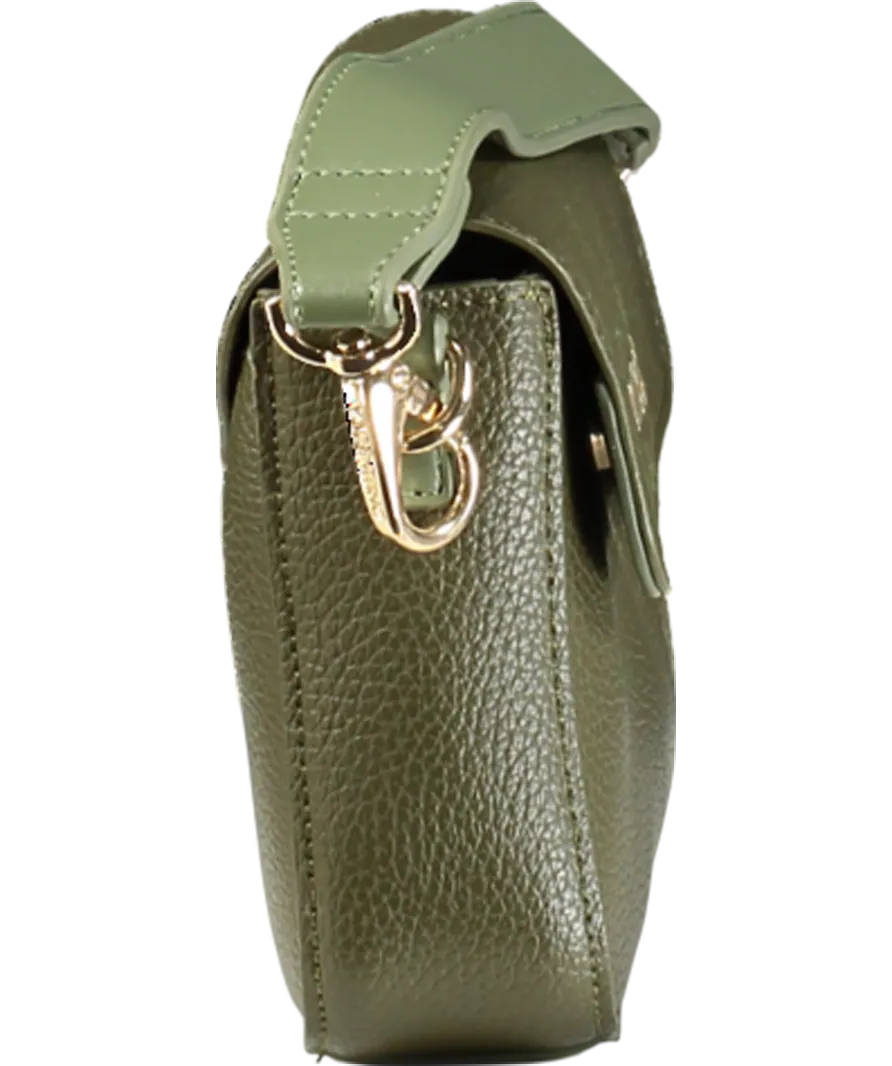 Valentino Green Alexia Pebbled Shoulder Bag with crossbody strap