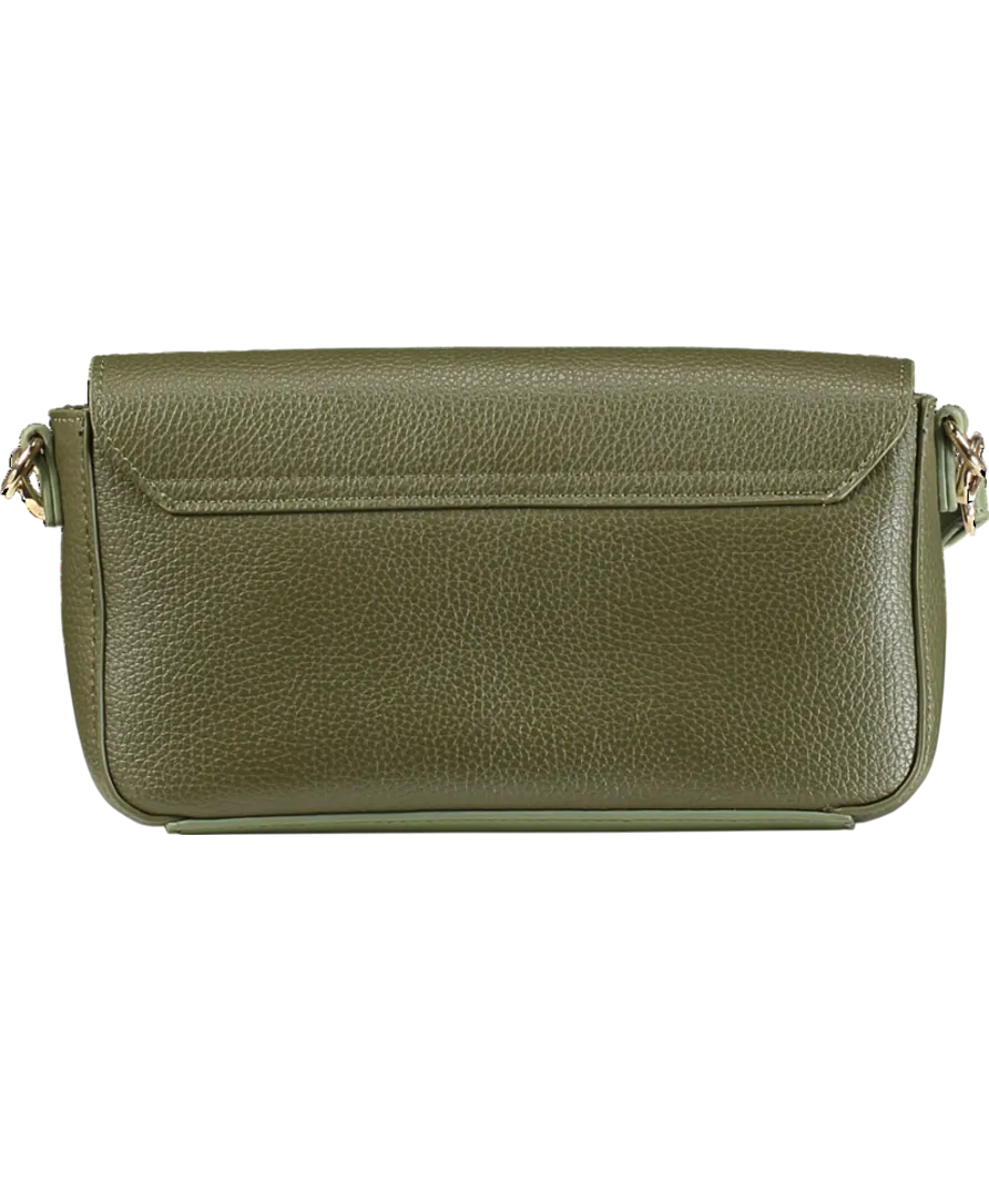 Valentino Green Alexia Pebbled Shoulder Bag with crossbody strap