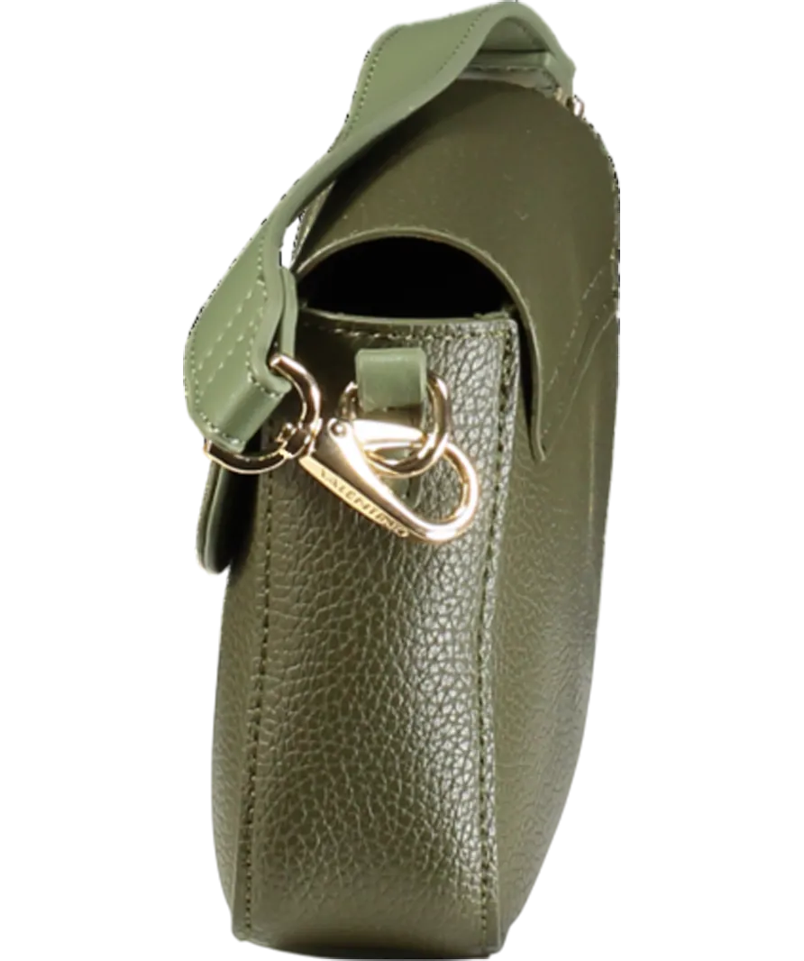Valentino Green Alexia Pebbled Shoulder Bag with crossbody strap