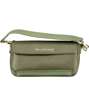 Valentino Green Alexia Pebbled Shoulder Bag with crossbody strap