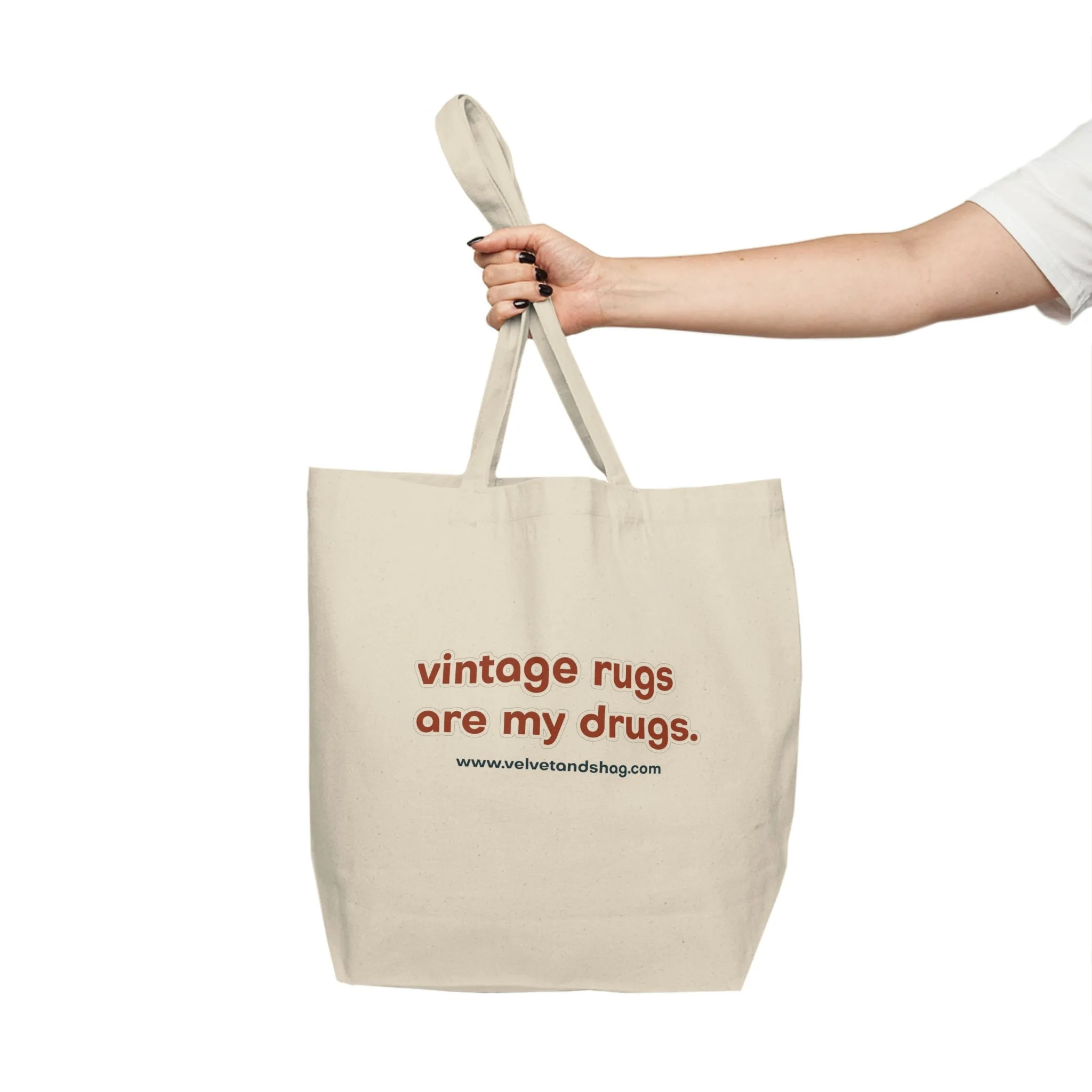 Velvet & Shag Canvas Shopping Tote
