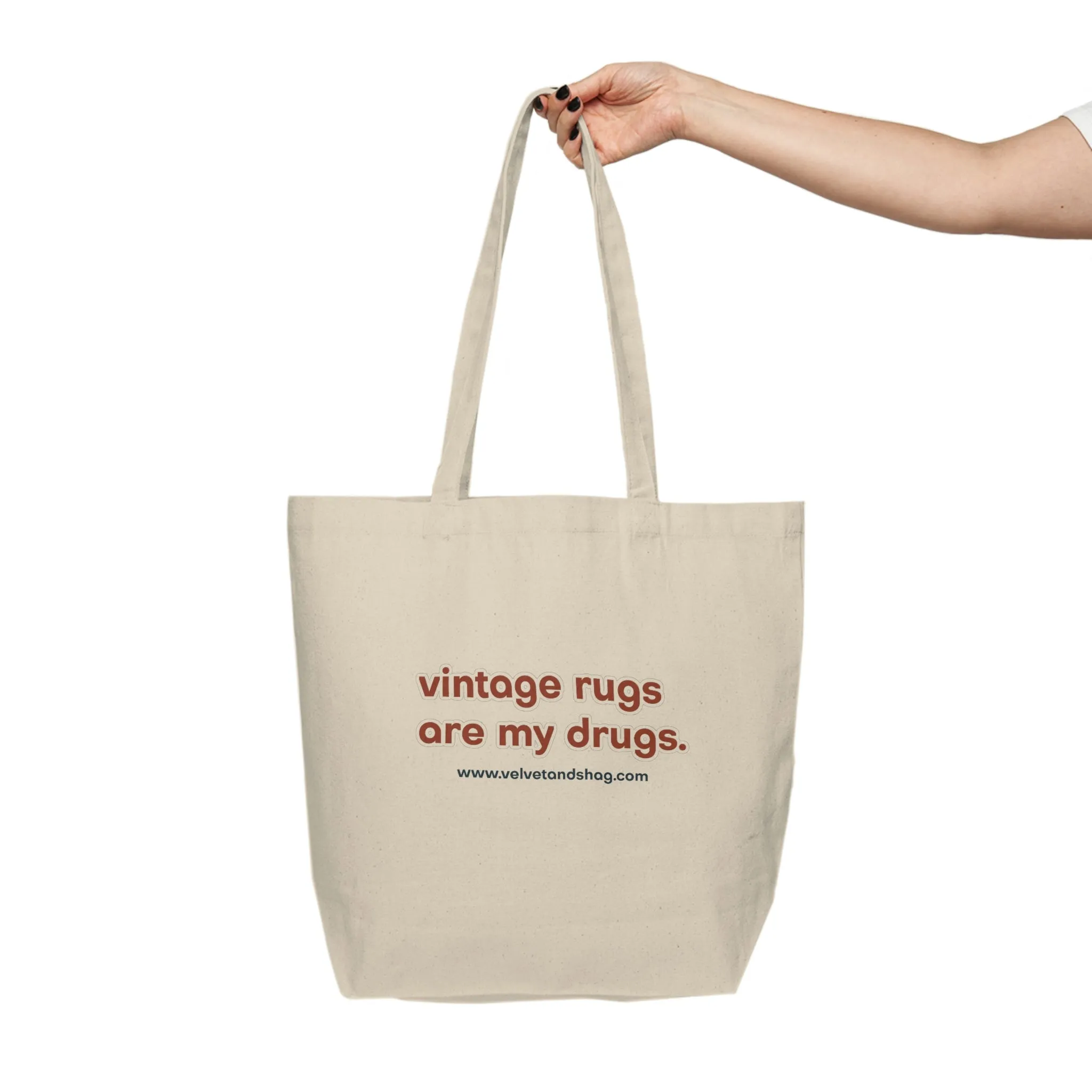 Velvet & Shag Canvas Shopping Tote