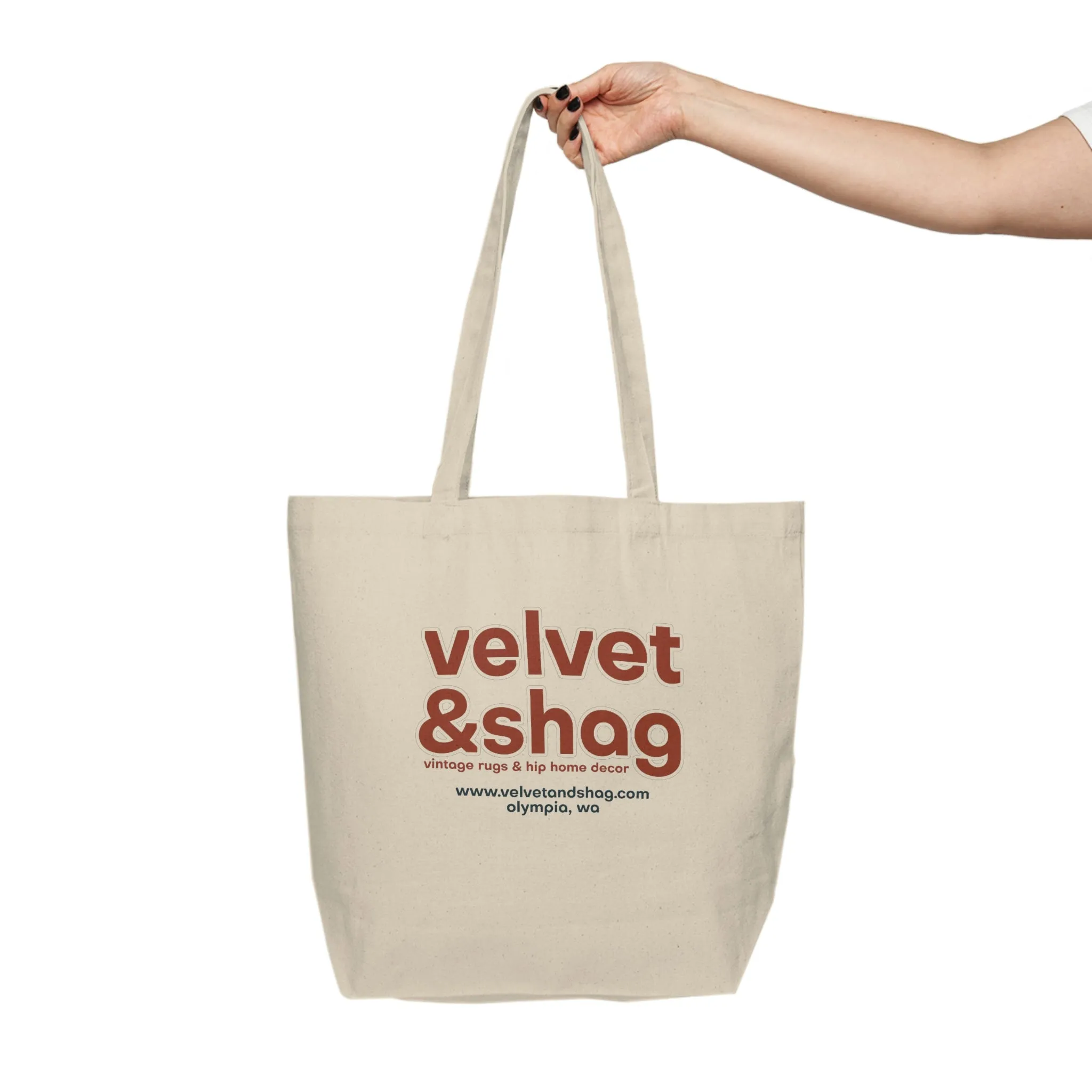 Velvet & Shag Canvas Shopping Tote