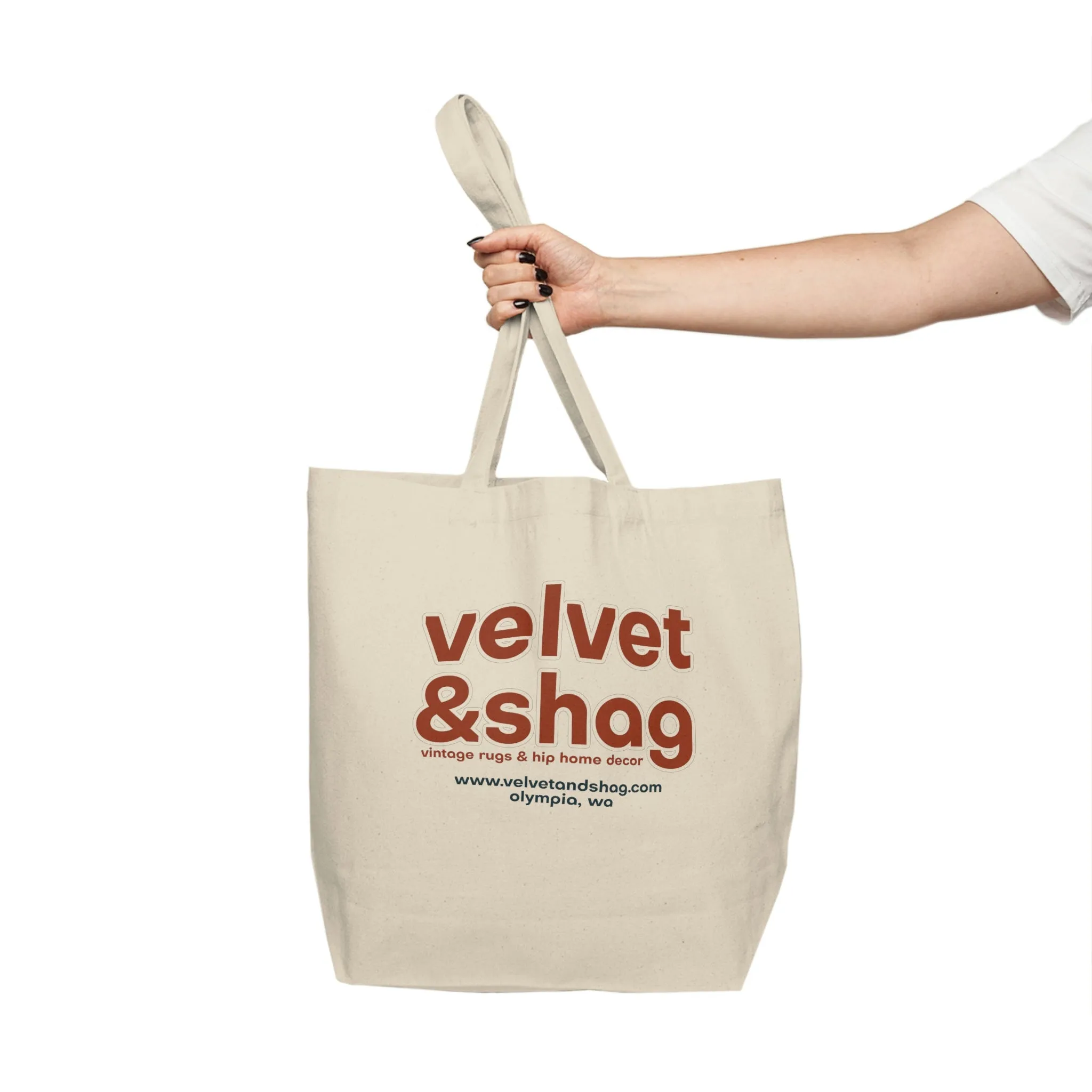 Velvet & Shag Canvas Shopping Tote