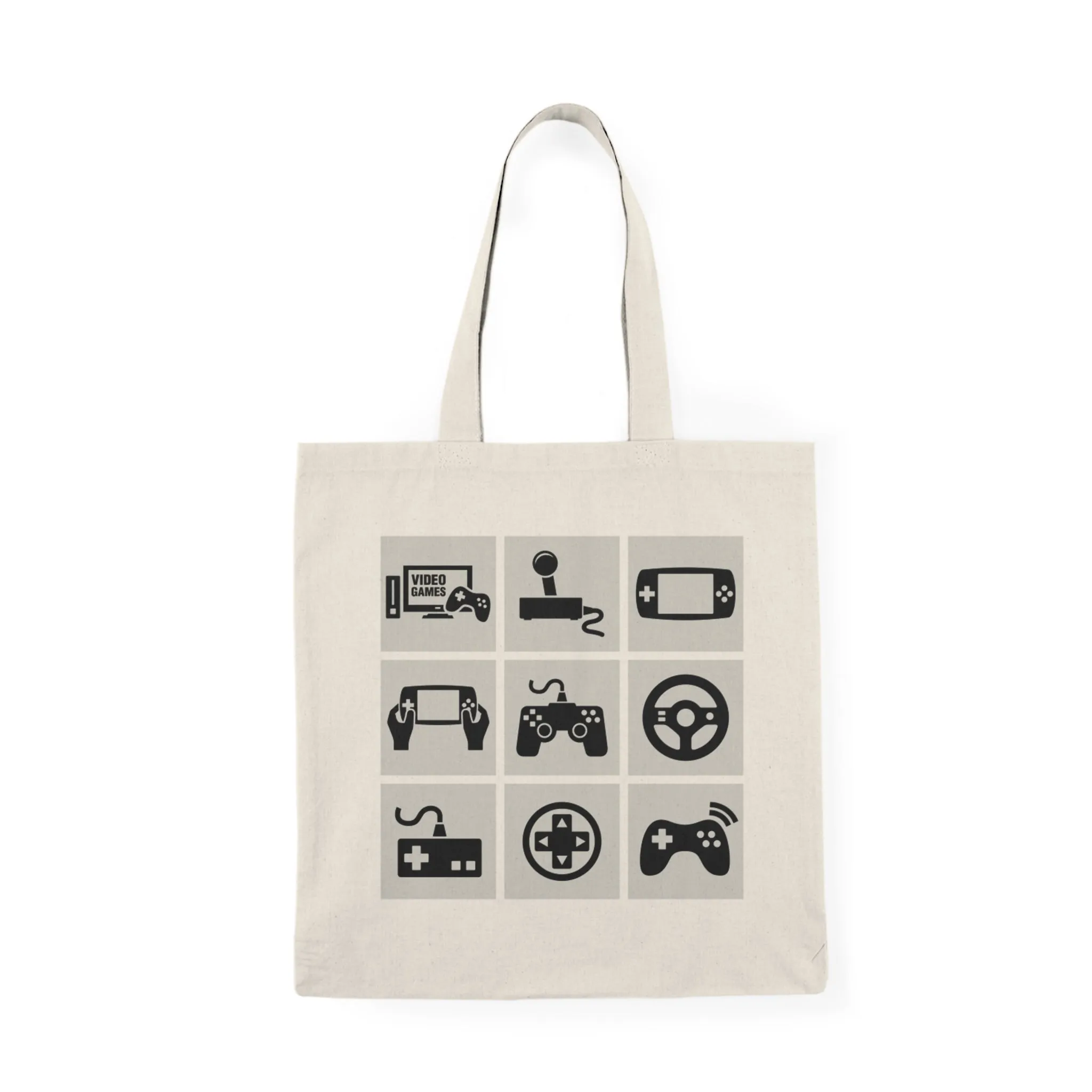 Video Games - Natural Tote Bag ~ Sharon Dawn Collection