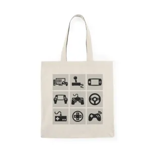 Video Games - Natural Tote Bag ~ Sharon Dawn Collection