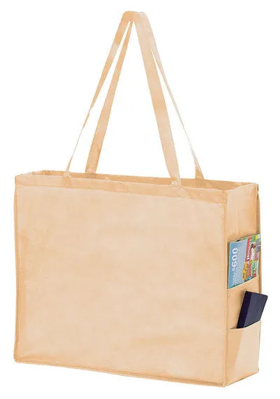 Wholesale Non Woven Over-the-Shoulder Tote Bag with Side Pockets - Y2KP20616