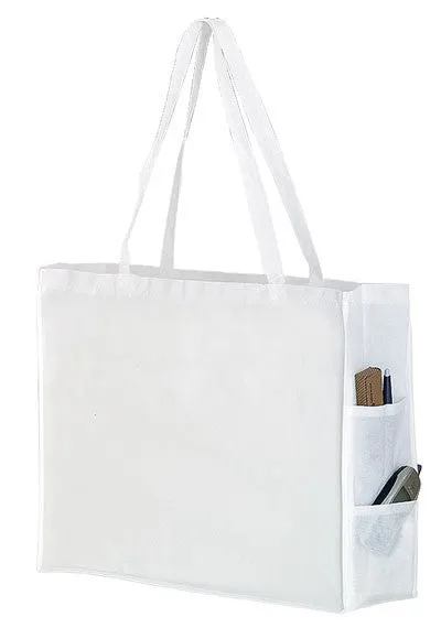Wholesale Non Woven Over-the-Shoulder Tote Bag with Side Pockets - Y2KP20616