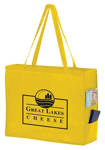 Wholesale Non Woven Over-the-Shoulder Tote Bag with Side Pockets - Y2KP20616