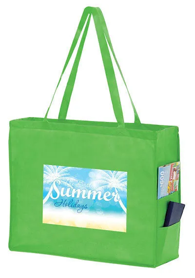 Wholesale Non Woven Over-the-Shoulder Tote Bag with Side Pockets - Y2KP20616