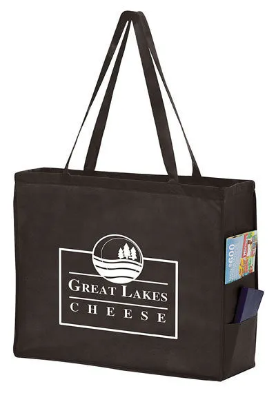 Wholesale Non Woven Over-the-Shoulder Tote Bag with Side Pockets - Y2KP20616