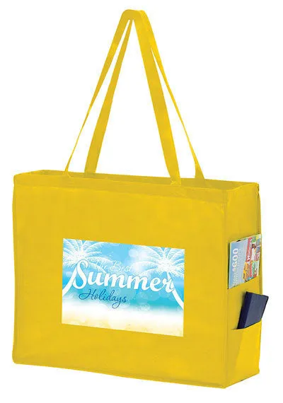 Wholesale Non Woven Over-the-Shoulder Tote Bag with Side Pockets - Y2KP20616