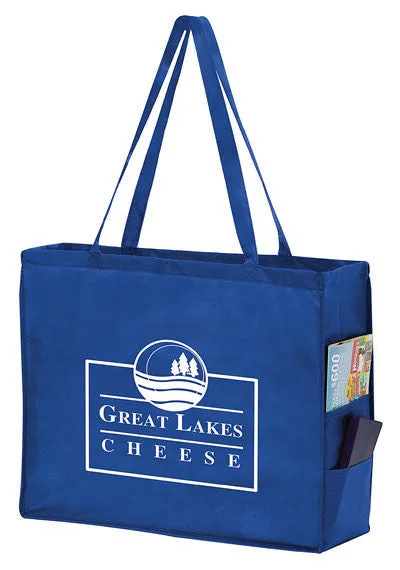 Wholesale Non Woven Over-the-Shoulder Tote Bag with Side Pockets - Y2KP20616
