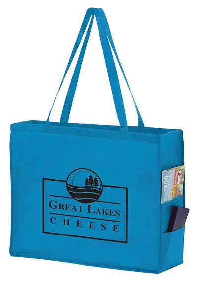Wholesale Non Woven Over-the-Shoulder Tote Bag with Side Pockets - Y2KP20616