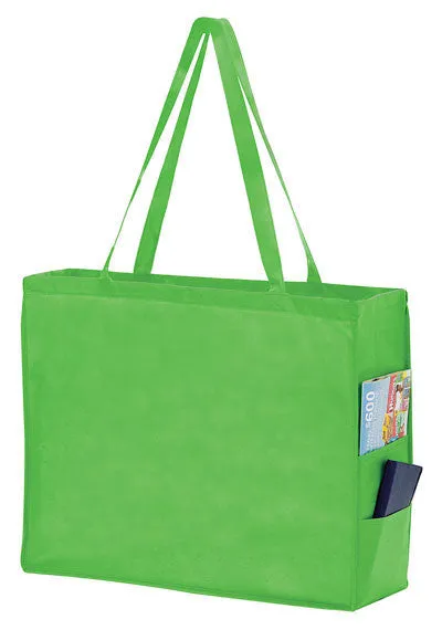 Wholesale Non Woven Over-the-Shoulder Tote Bag with Side Pockets - Y2KP20616