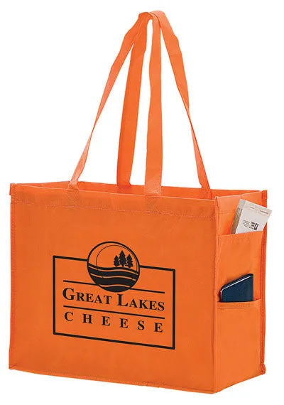 Wholesale Non Woven Over-the-Shoulder Tote Bag with Side Pockets - Y2KP20616