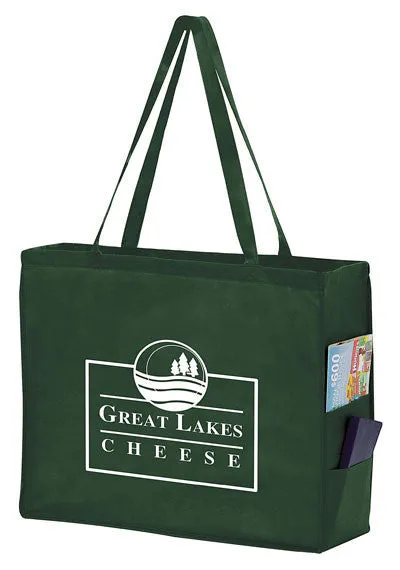 Wholesale Non Woven Over-the-Shoulder Tote Bag with Side Pockets - Y2KP20616