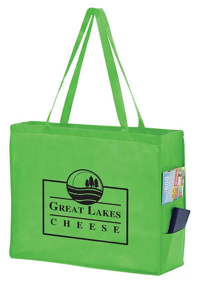 Wholesale Non Woven Over-the-Shoulder Tote Bag with Side Pockets - Y2KP20616