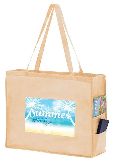 Wholesale Non Woven Over-the-Shoulder Tote Bag with Side Pockets - Y2KP20616