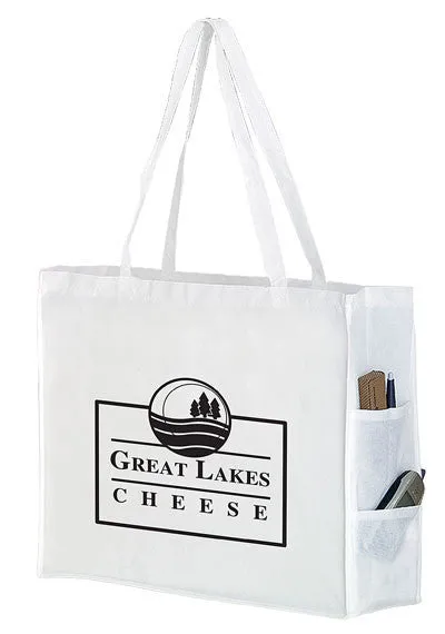 Wholesale Non Woven Over-the-Shoulder Tote Bag with Side Pockets - Y2KP20616