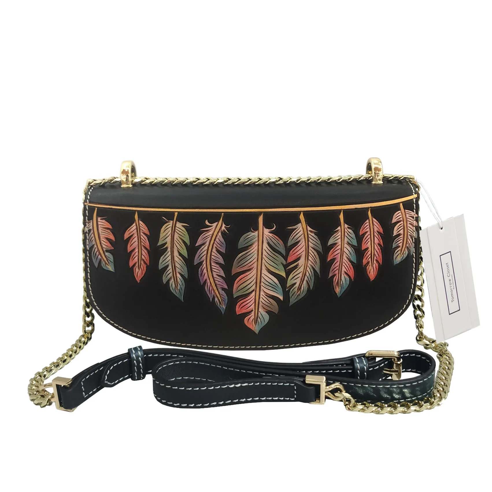 Women's genuine cowhide leather engraved mini bag Edgar V2 design
